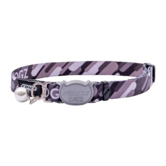 ROGZ FusionCat melna kaklasiksna 11 mm 20-31 cm
