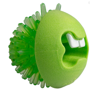 ROGZ FRED zaļa bumbiņa ar dzelkšņiem 6.4 cm