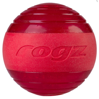 ROGZ Squeekz sarkana bumbiņa 6.4 cm (peld)