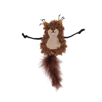 VADIGRAN Cat Toy plīša vāvere ar kaķumētru 22 cm 2iepak.