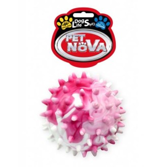 PET NOVA rotaļlieta ar dzelkšņiem gumijas bumba 6.5 cm (peld) 2 gab.