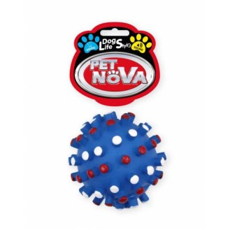 PETNOVA rotaļlieta pīkstošs ar dzelkšņiem bumba 8.5 cm 2 gab.