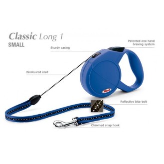FLEXI CLASSIC (S) 5m zils līdz 12 kg FLEXI CLASSIC (S) 5m zils līdz 12 kg