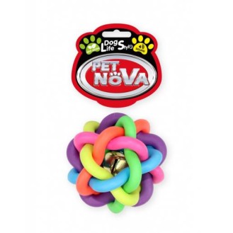 PET NOVA rotaļlieta sunim atoms ar zvaniņu S 6 cm 2 gab.