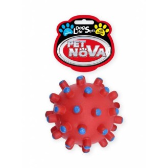 PETNOVA rotaļlieta pīkstošs ar dzelkšņiem bumba 11 cm 2 gab.