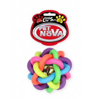 PET NOVA rotaļlieta sunim atoms ar zvaniņš. XL 10.5 cm 2 gab.