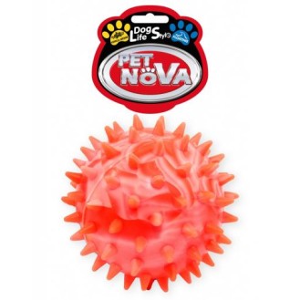 PET NOVA rotaļlieta ar dzelkšņiem gumijas bumba 7.5 cm (peld)